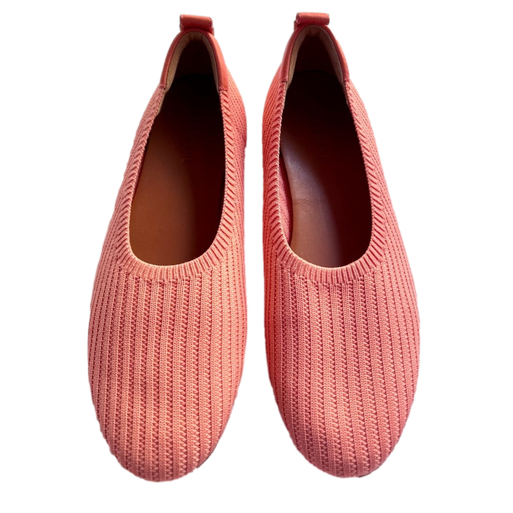 Everlane The Day Glove ReKnit Pink Salmon Size 9.5 Ballet Flats Slip On Shoes - Picture 4 of 12